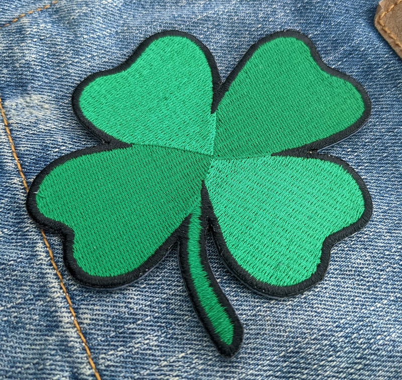 Applicable Pun Ireland Heritage Luck of The Irish Four Leaf Clover Shamrock - 4 inch Iron-on Patch - Image 5
